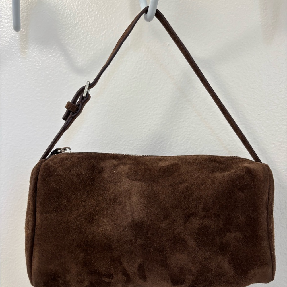 Brown Suede Shoulder Bag